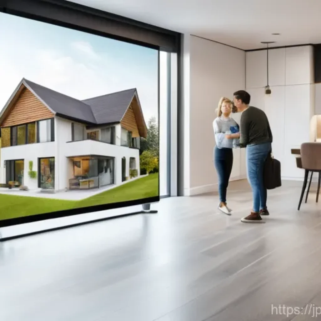 홈시큐리티 시스템 설정 - **"AI-Enhanced Home Security for a Modern Family"**
A bright, contemporary living room with larg...