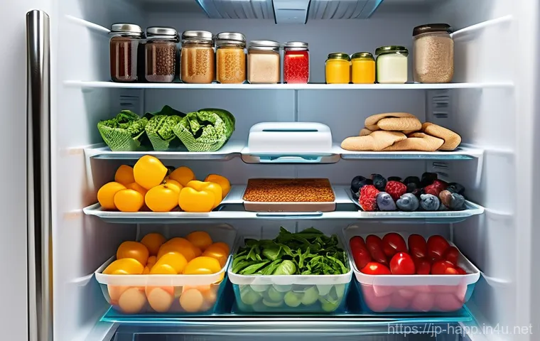 냉장고 냄새 제거 방법 - Image Prompt 1: The Pristine & Organized Refrigerator Interior** 냉장고 냄새 제거 방법 - Image Prompt 1: The Pristine & Organized Refrigerator Interior**