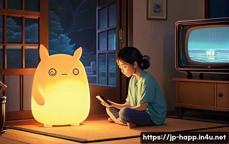 전자제품 에너지 소비 순위 - **Prompt:** A whimsical illustration in the style of a Studio Ghibli film, depicting a cozy, slightl...